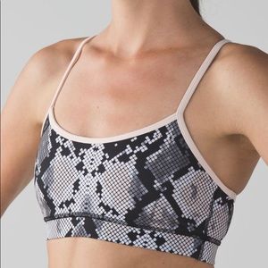 Lululemon Flow Y Bra Ziggy Snake Butter Pink Sz 6